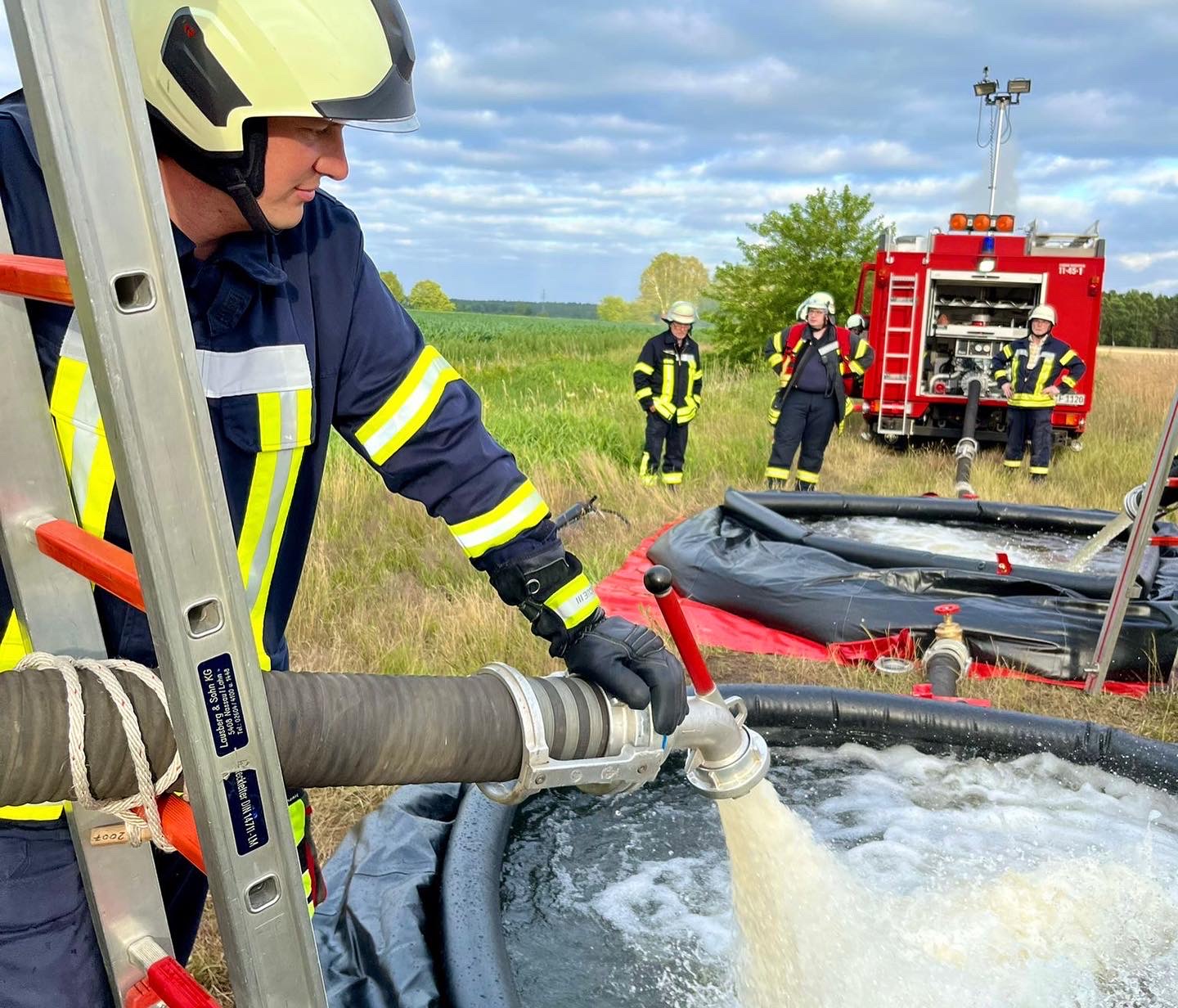 Einsatzübung Wassertransport